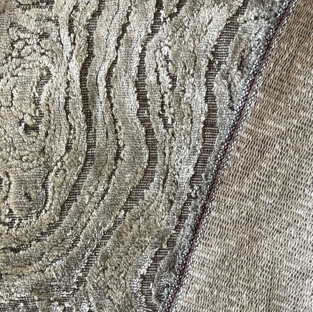 Burled Taupe Rayon Blend Velvet Chenille (Made in Turkey)