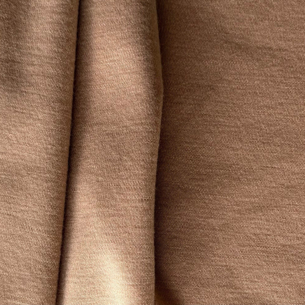 Rosy Café au Lait Wool Jersey Knit (Made in Italy)