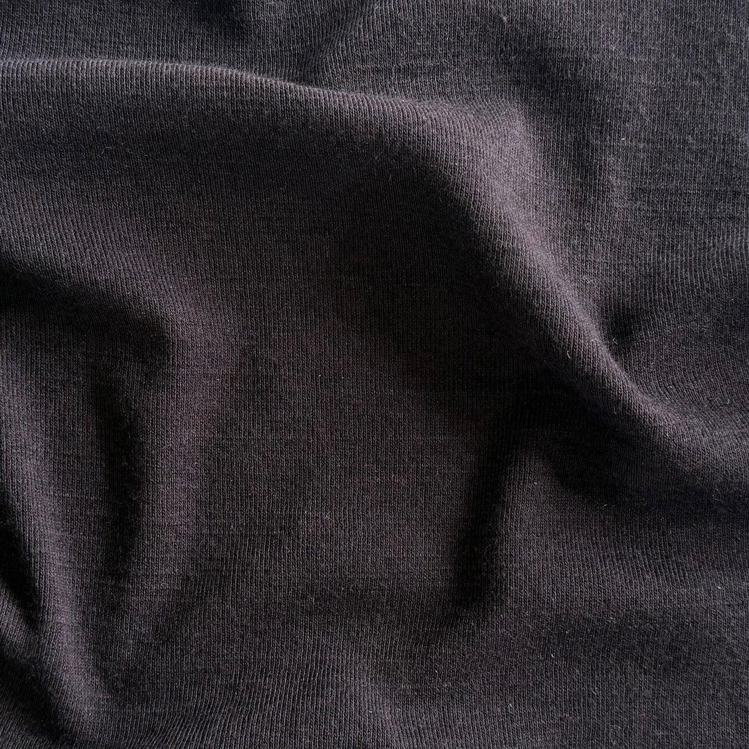 Lighter-Weight Sooty Off Black Wool Blend Jersey Knit (Made in Italy)