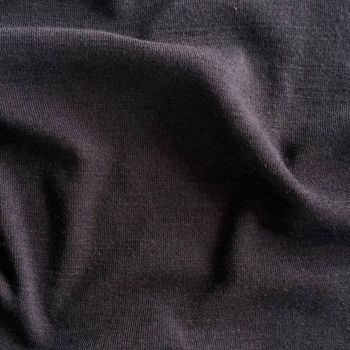 Lighter-Weight Sooty Off Black Wool Blend Jersey Knit (Made in Italy)