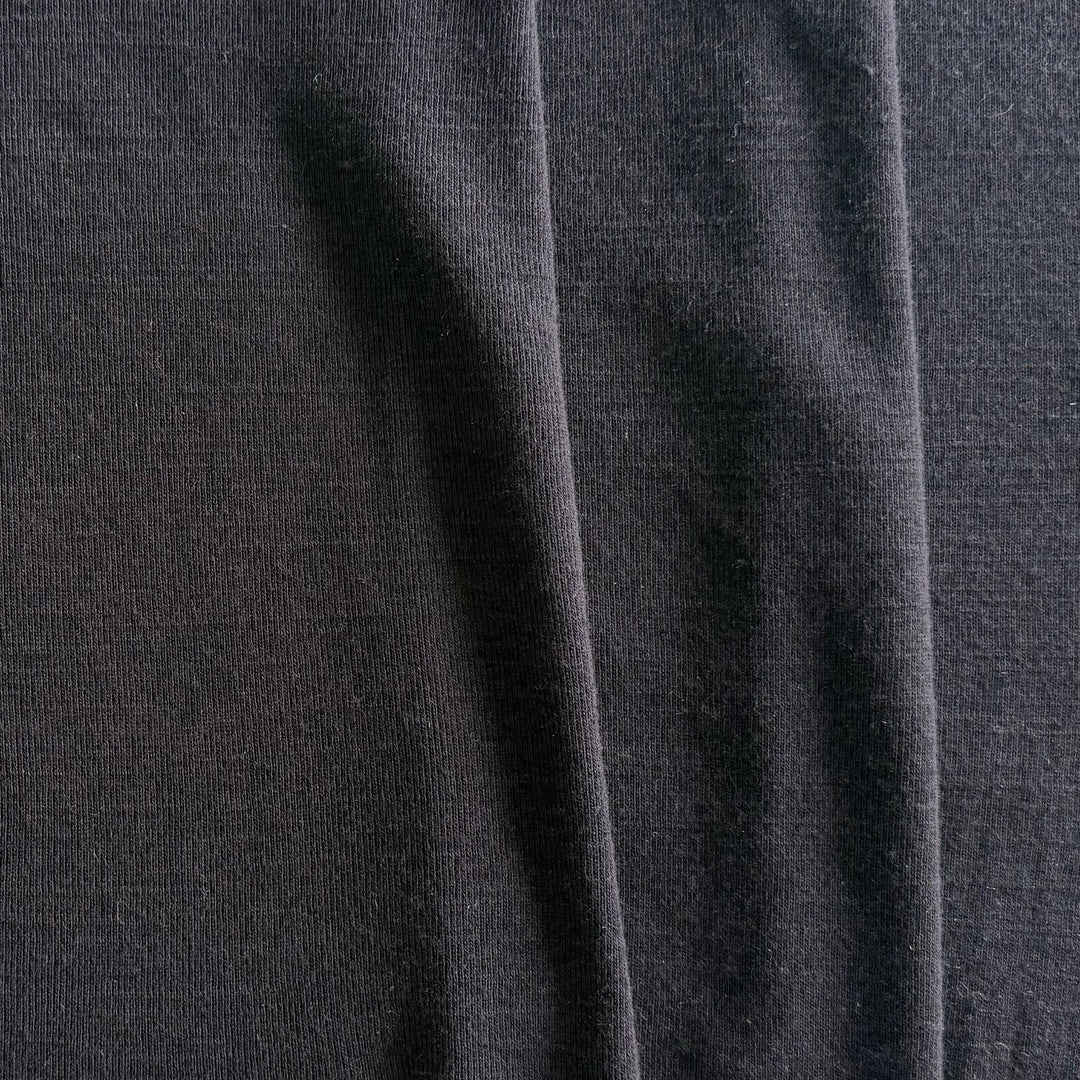 Lighter-Weight Sooty Off Black Wool Blend Jersey Knit (Made in Italy)