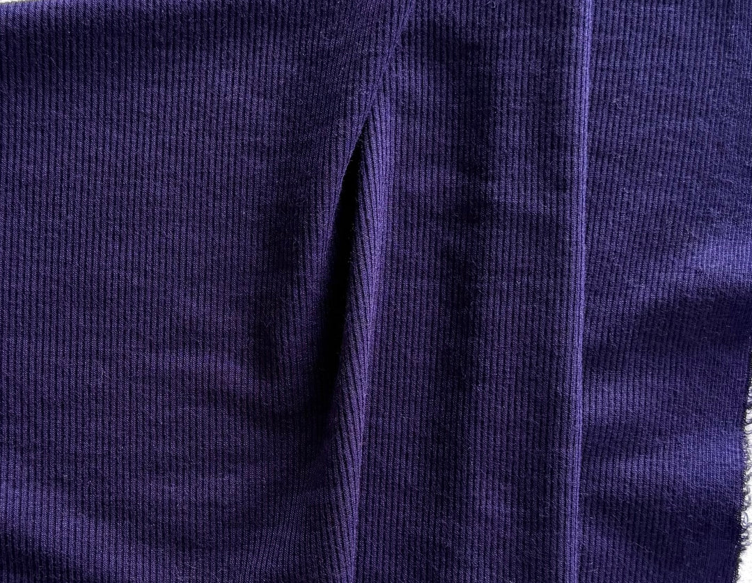 Lighter-Weight Amethyst Pond Ribbed Wool Knit (Made in Italy)