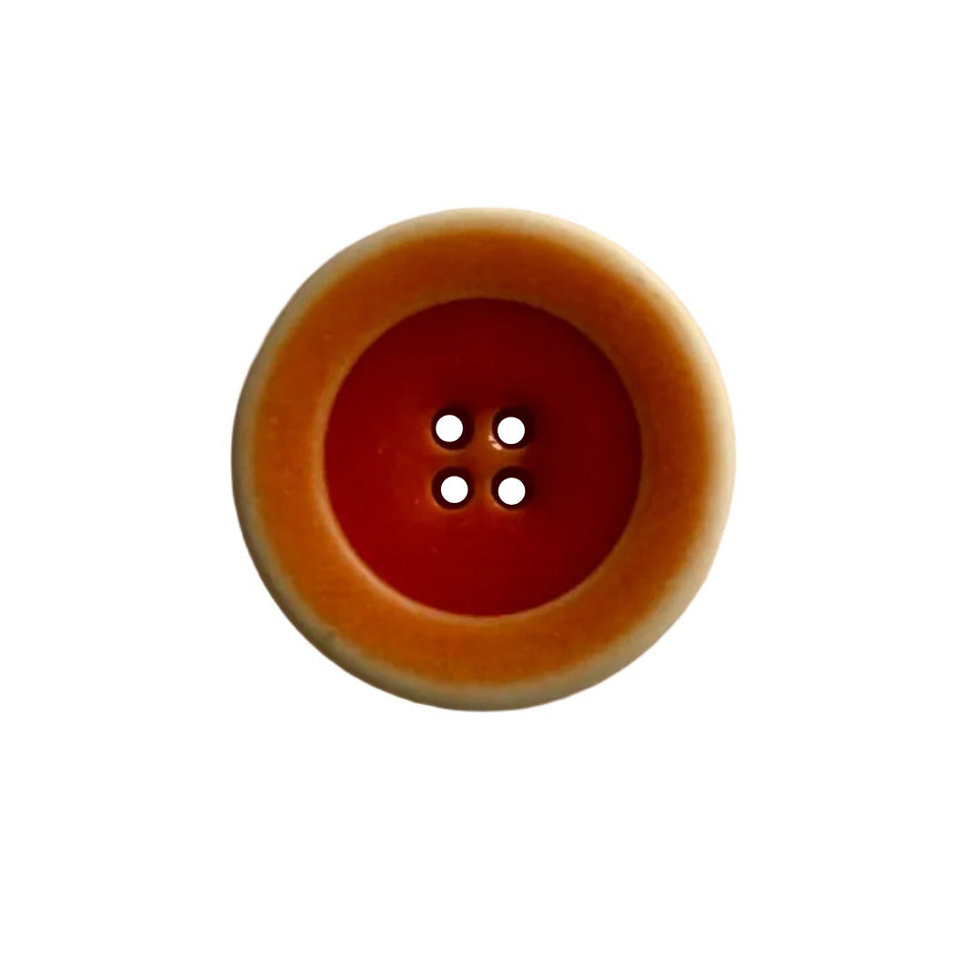 Tangerine Dream 4-Hole Plastic Button (Made in Spain)