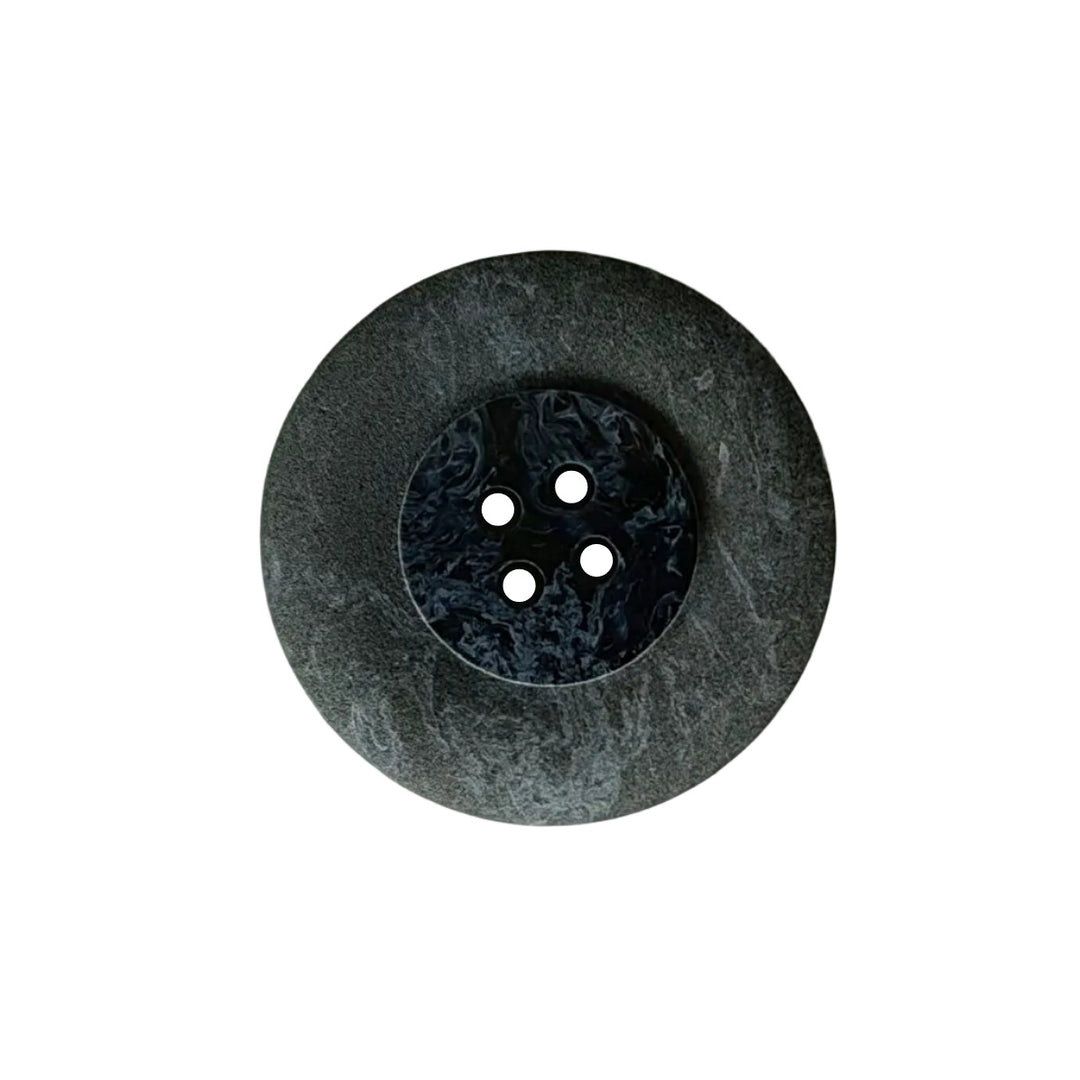 Marbleized Slate Grey 4-Hole Plastic Button (Made in Germany)