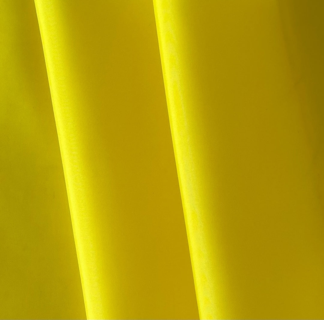 Light-Weight Bright Yellow Polyester Taffeta