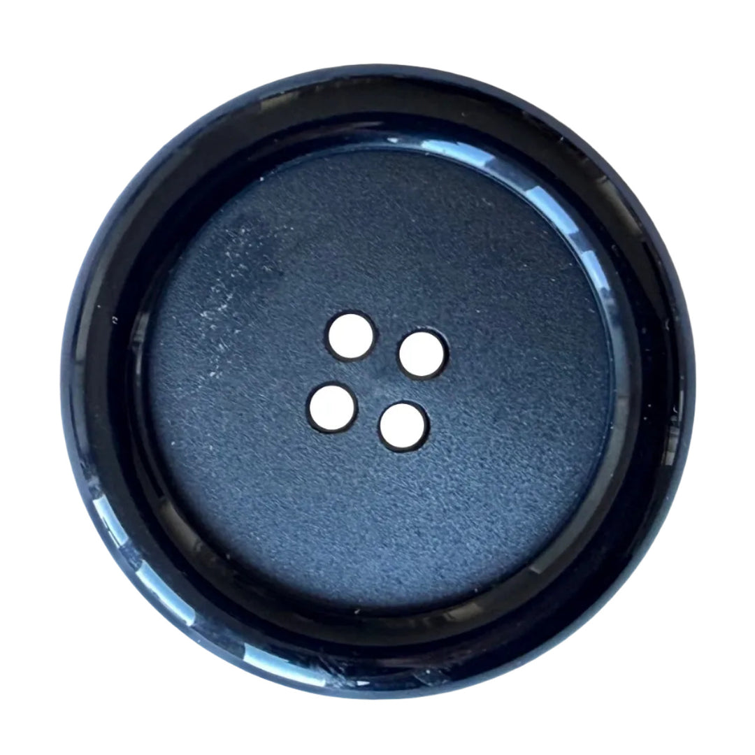 2 1/4" Soot Black 4-Hole Plastic Button (Made in USA)
