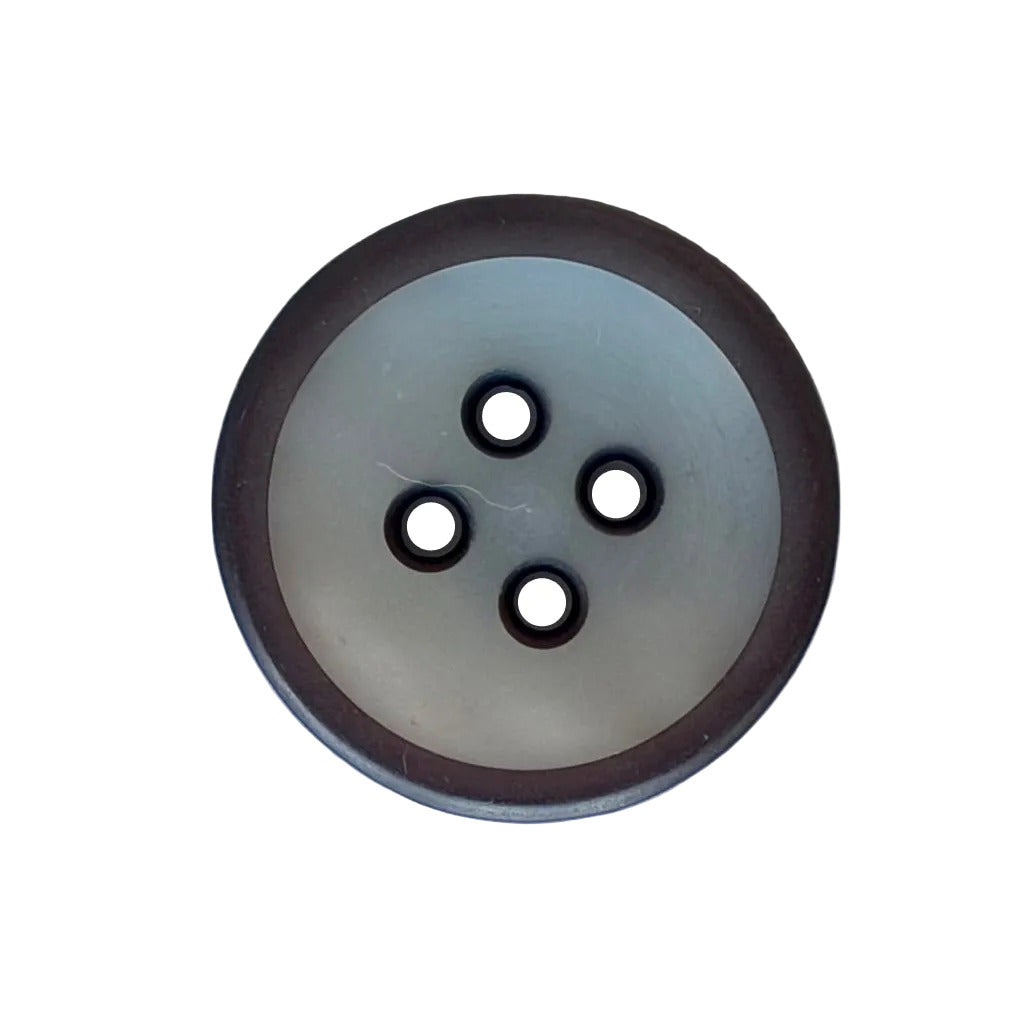 Pearlized White & Walnut 4-Hole Plastic Button (Made in Germany ...