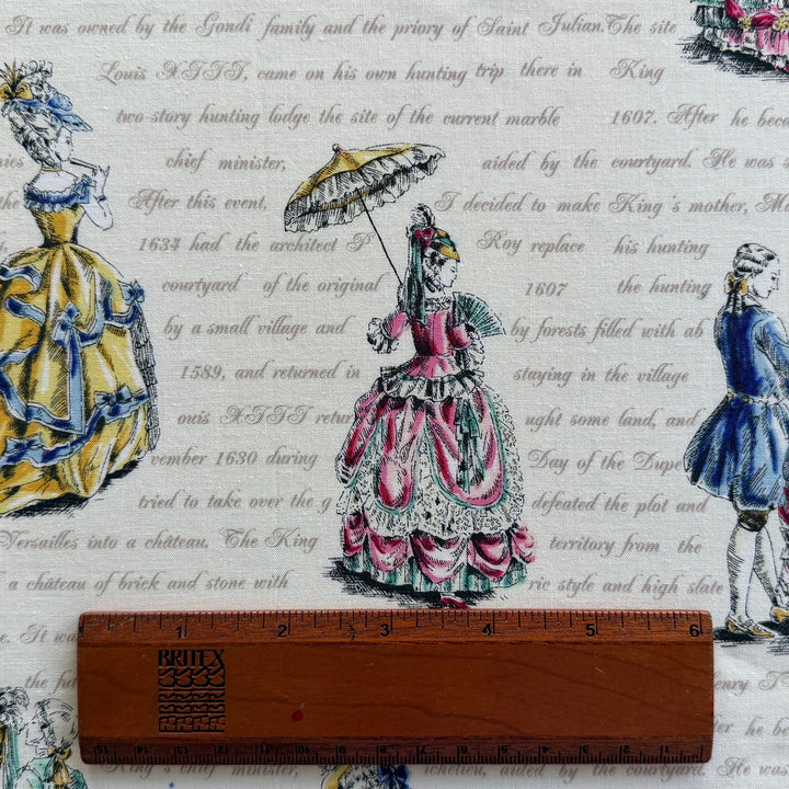 Ruru Bouquet 17th Century Fashion Quilting Cotton (Made in Japan)