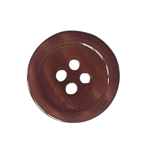 Cinnamon 4-Hole Shell Button (Made in Italy)