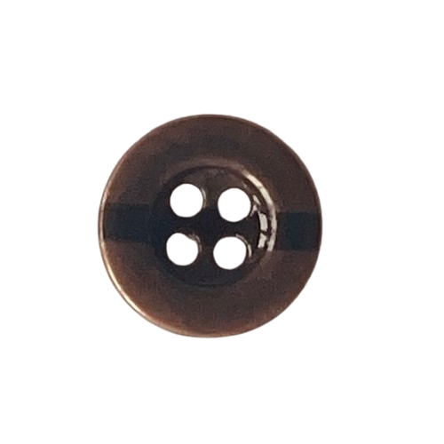 7/16" Striped Bronze Metal Button (Made in France)