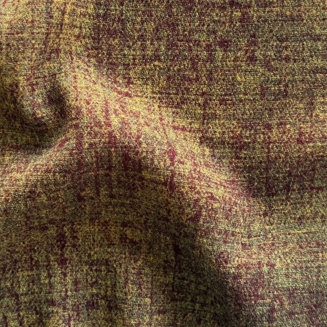 Tweedy Bronze Double-Faced Stretch Wool Blend Crepe (Made in Italy)