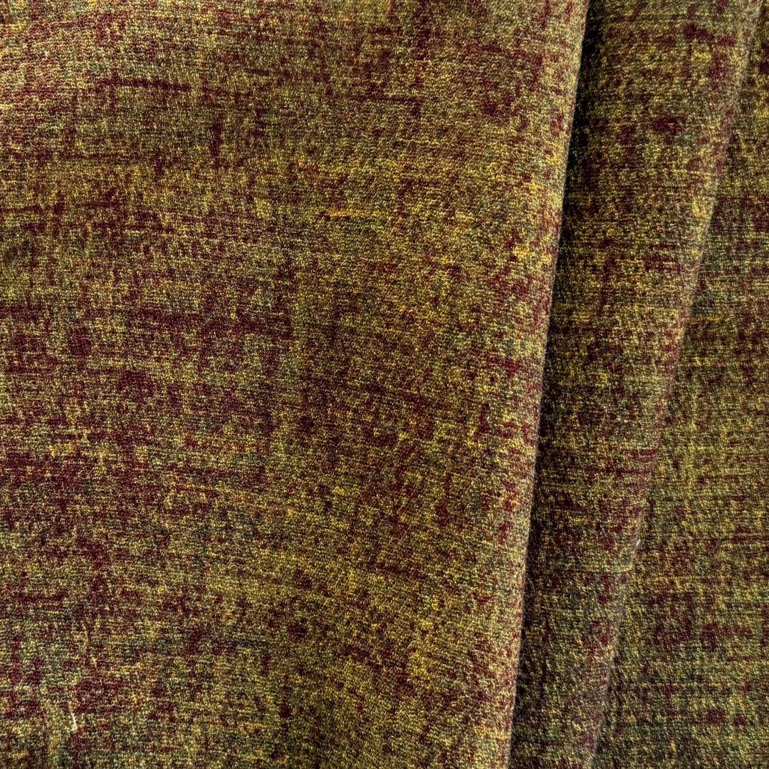 Tweedy Bronze Double-Faced Stretch Wool Blend Crepe (Made in Italy)
