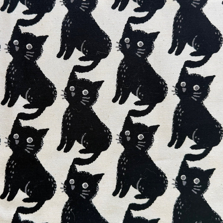 Neko-chidori Cats Lighter Weight Cotton Canvas (Made in Japan)