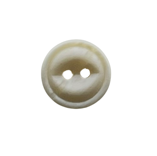 Ivory Cream Fish-Eye 2-Hole Plastic Button (Made in France)