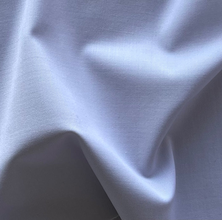 High-End Mid-Weight Lavender Mist Stretch Virgin Wool Blend Gabardine (Made in Italy)