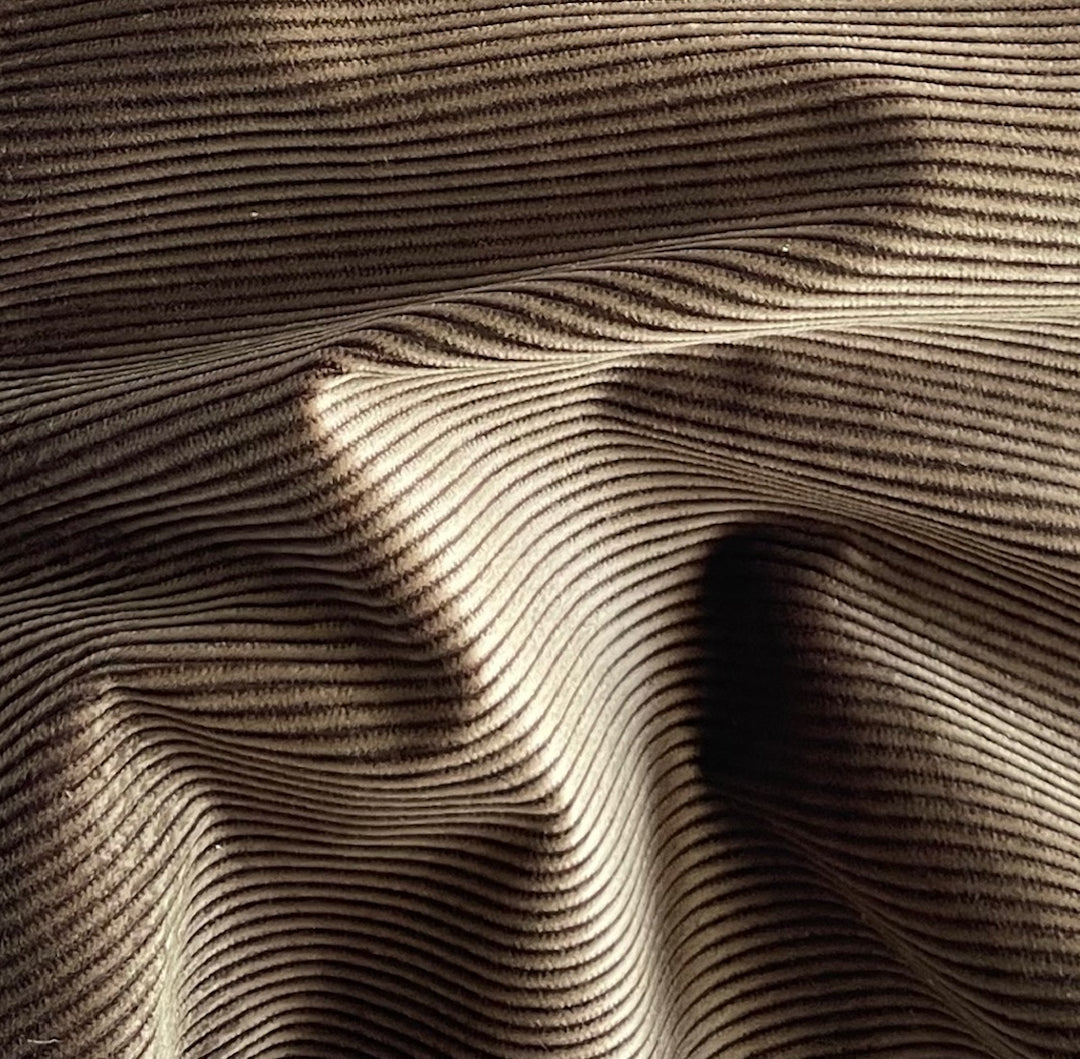 High-End Relic Bronze Stretch Mid-Wale Cotton Corduroy (Made in Italy)