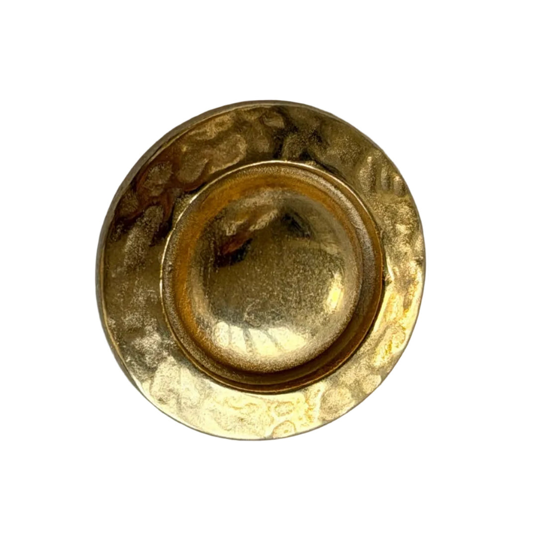Hammered Matte Vintage Gold Metal Button