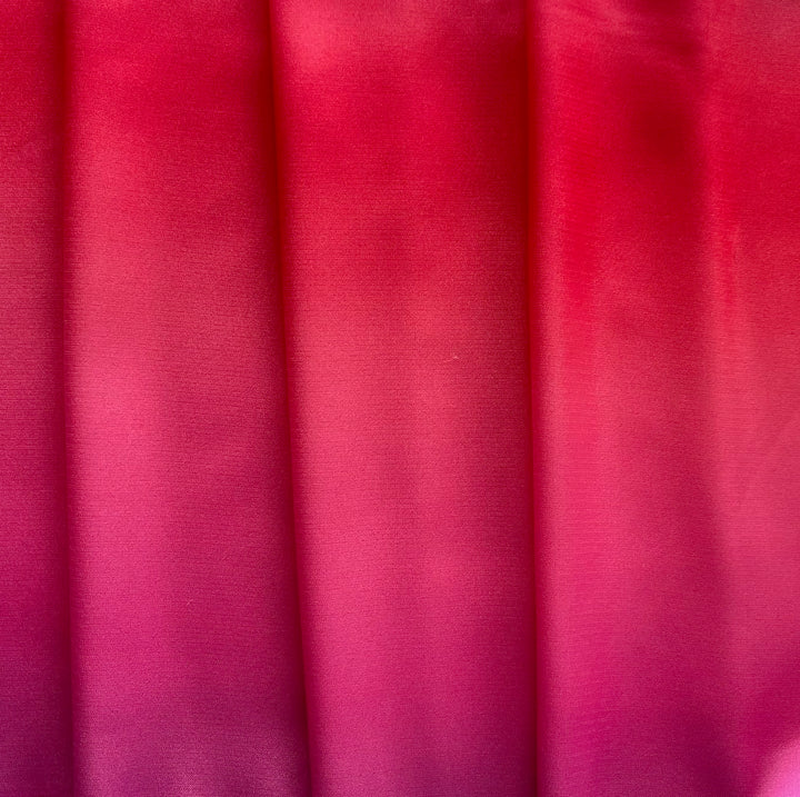 Flamingo Ombré Stretch Polyester Satin Charmeuse