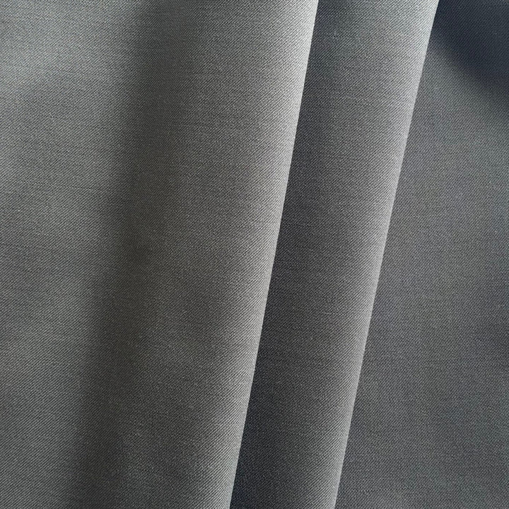 Lighter-Weight Whale Grey Stretch Wool Gabardine (Made in Italy)