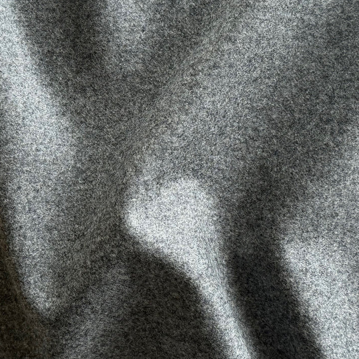 Mid-Weight Bankers Grey Wool Flannel (Made in Italy)