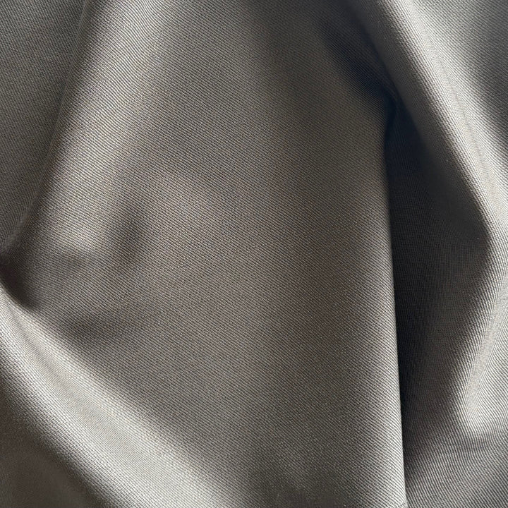 Lighter-Weight Dolphin Grey Stretch Wool Gabardine (Made in Italy)