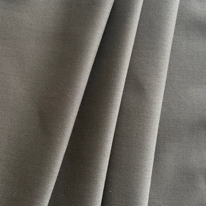 Lighter-Weight Dolphin Grey Stretch Wool Gabardine (Made in Italy)