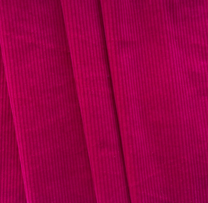 High-End Razzmatazz Hot Pink Stretch Mid-Wale Cotton Corduroy (Made in Italy)