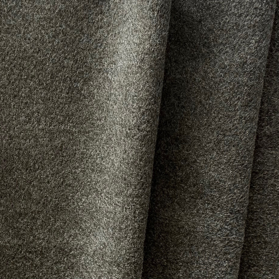 High-End Woodsy Olive Wool & Cashmere Coating (Made in Italy)