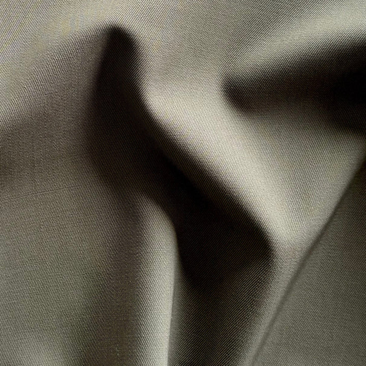 Burberry Heavier-Weight Pashmina Mushroom Stretch Virgin Wool Gabardine (Made in Italy)