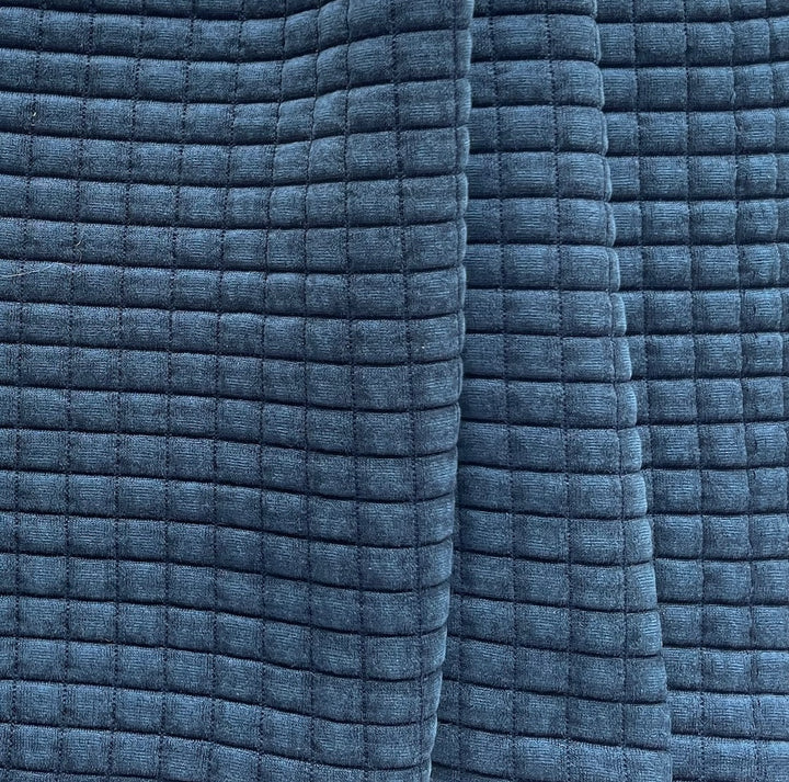 Plush Blueberry Stretch Polyester Waffle Knit