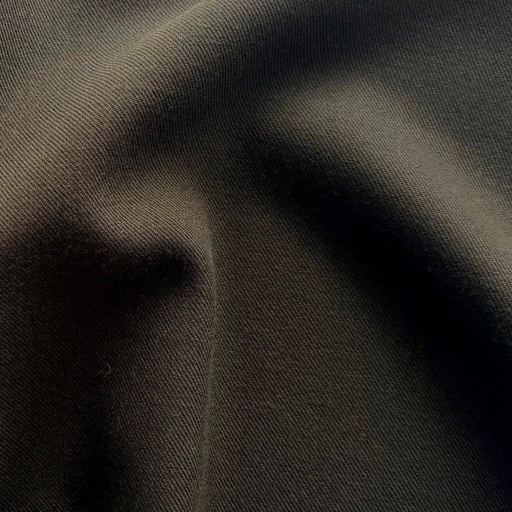Heavier-Weight Mayan Chocolate Virgin Wool Gabardine (Made in Italy)