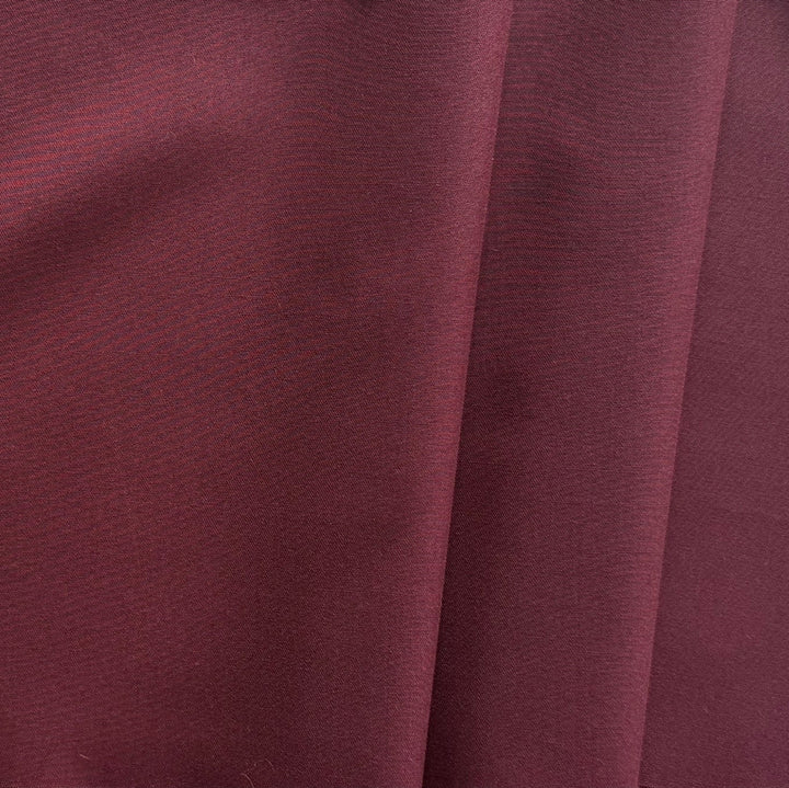 Lighter-Weight Claret Fine Wool Gabardine (Made in Italy)