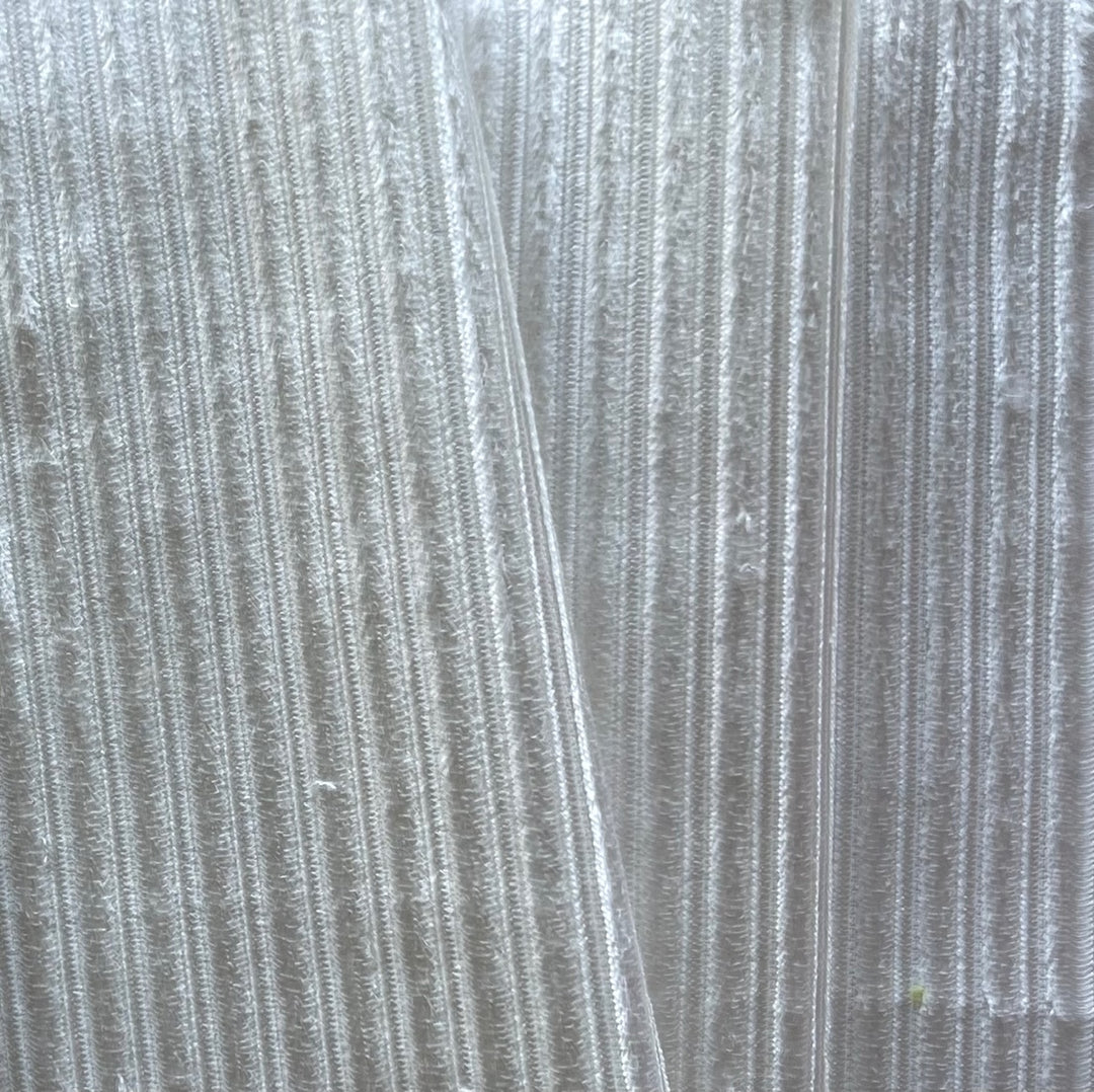Couture Glossy Marshmallow White Multi-Wale Cotton Blend Corduroy (Made in Italy)