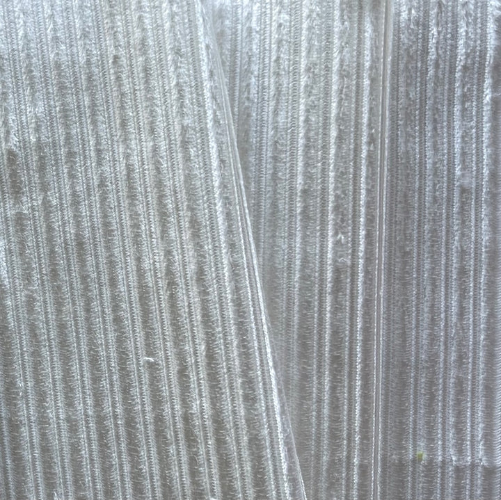 Couture Glossy Marshmallow White Multi-Wale Cotton Blend Corduroy (Made in Italy)