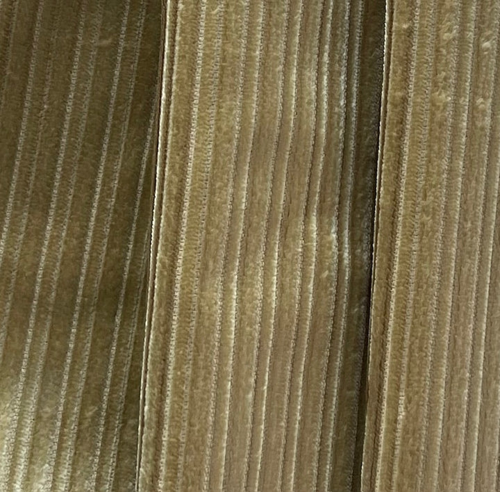Couture Glossy Golden Ecru Multi-Wale Cotton Blend Corduroy (Made in Italy)