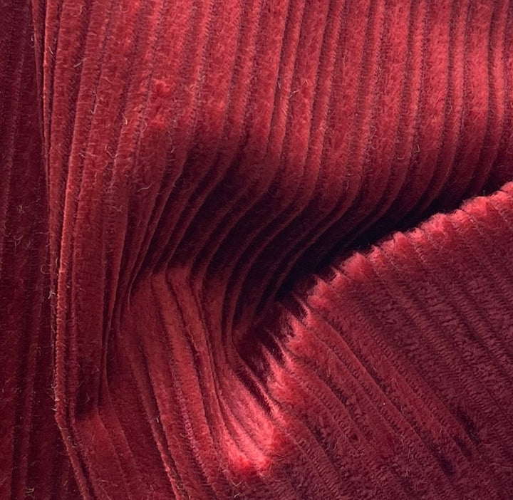 Couture Glossy Russet Multi-Wale Cotton Blend Corduroy (Made in Italy)