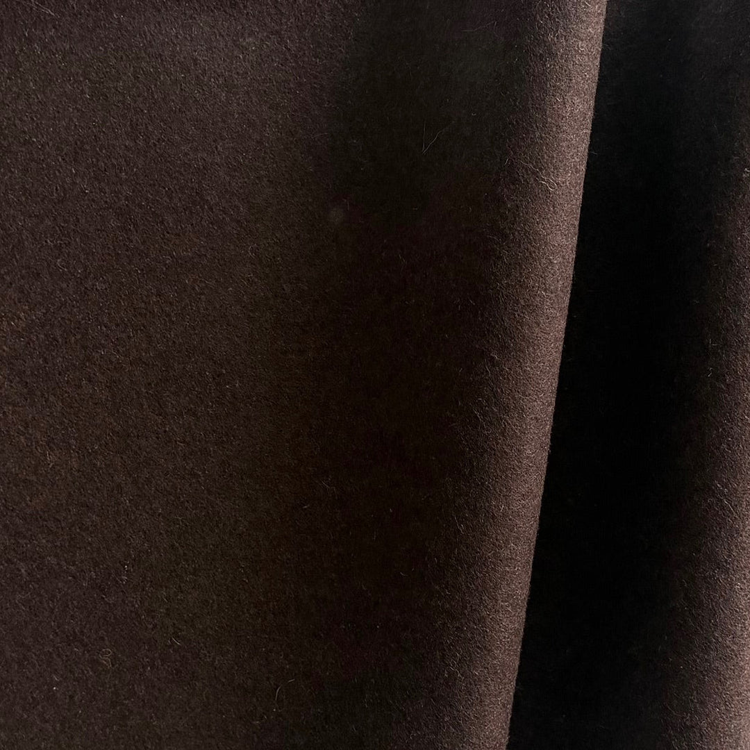 Exquisite Semi-Sweet Chocolate Brown Cashmere Blend Coating (Made in Italy)