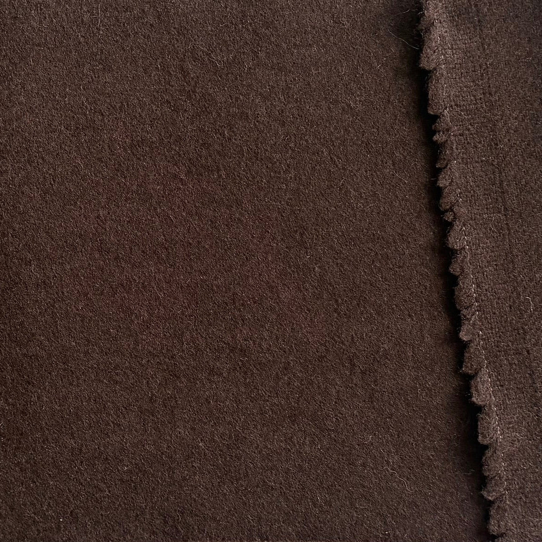 Exquisite Semi-Sweet Chocolate Brown Cashmere Blend Coating (Made in Italy)