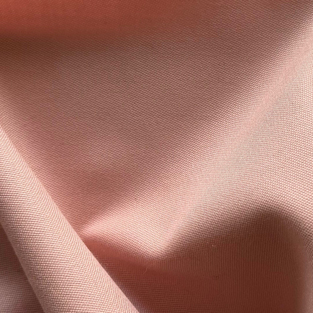 Mid to Heavy-Weight Coral Blush Virgin Wool Gabardine (Made in Italy)