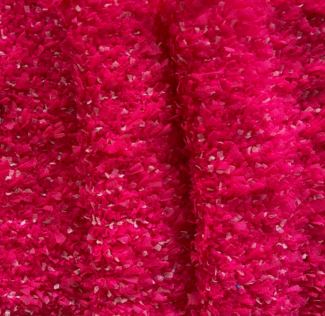 Fiery Amaranth Polyamide Blend Bouclé (Made in Italy)