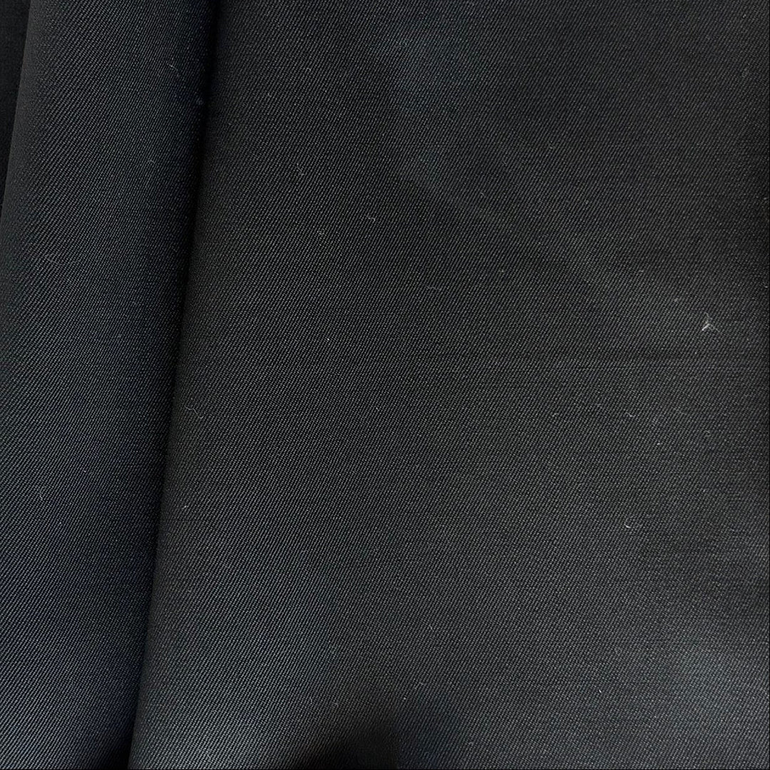 Mid to Heavy-Weight Obsidian Wool Gabardine (Made in Italy)