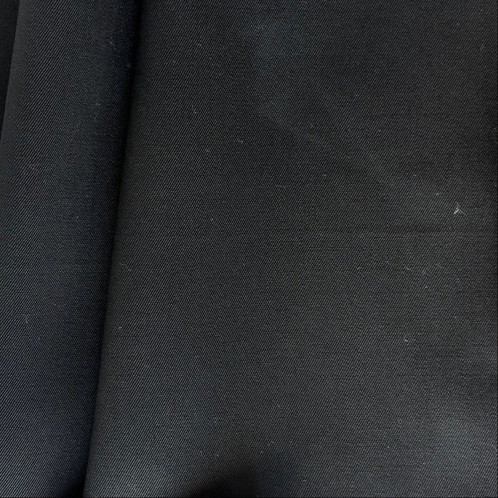 Mid to Heavy-Weight Obsidian Wool Gabardine (Made in Italy)