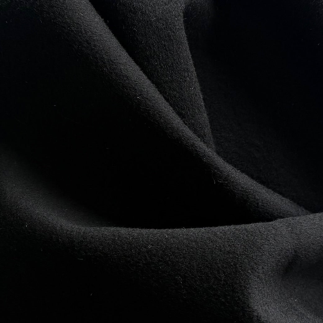 Superb Storm Cloud Black Cashmere Coating (Made in Italy)