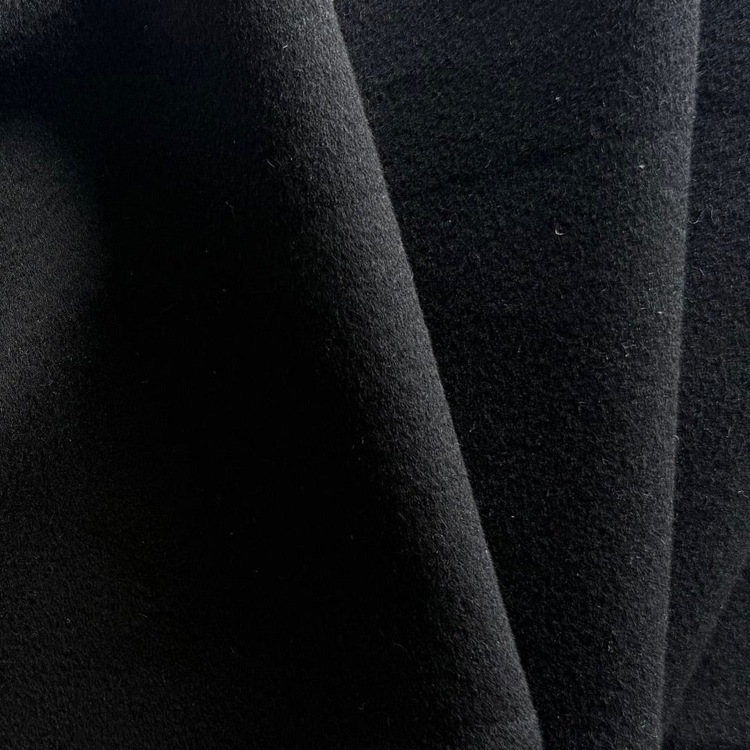 Superb Storm Cloud Black Cashmere Coating (Made in Italy)