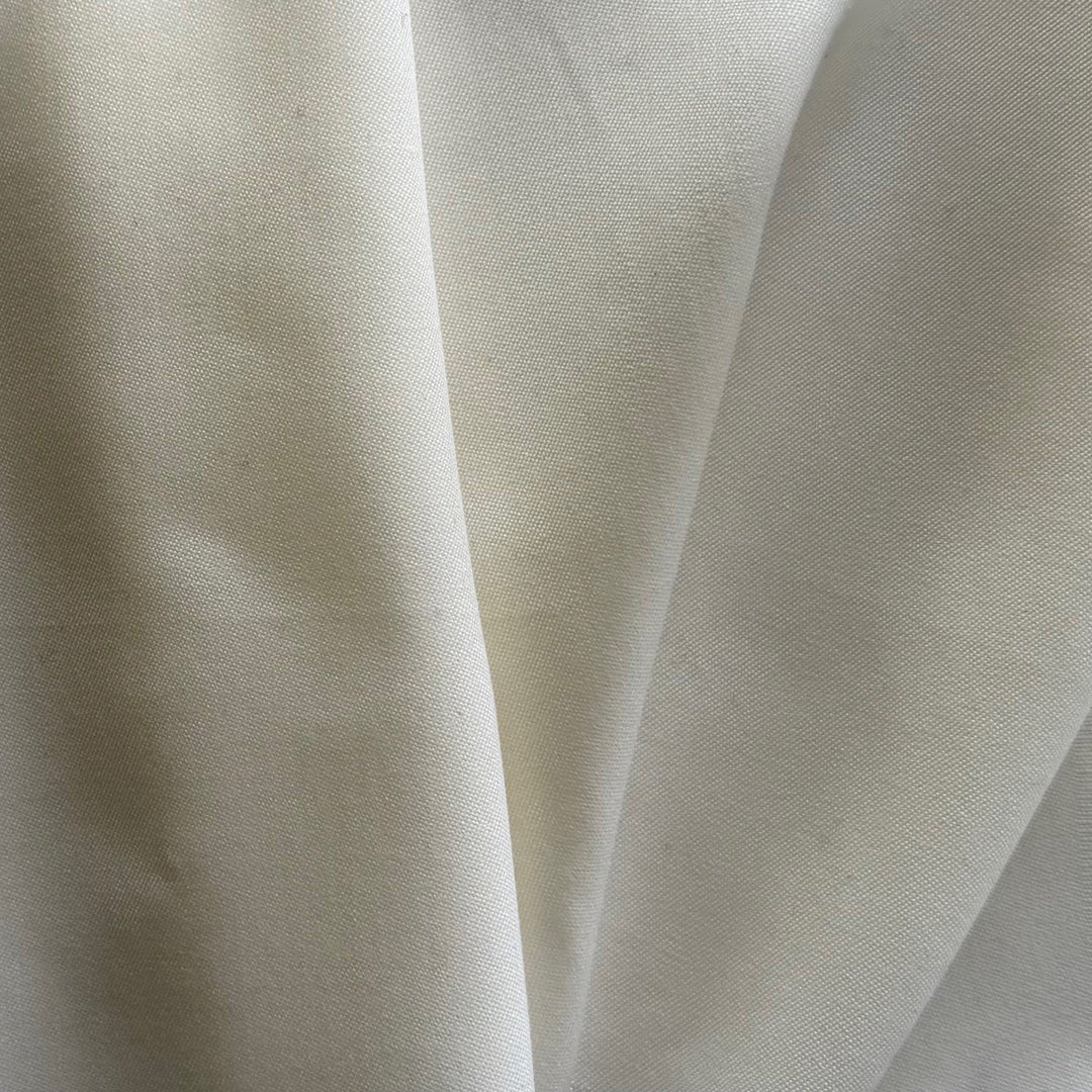 Mid-Weight High-End Dyed White Virgin Wool Gabardine (Made in Italy)