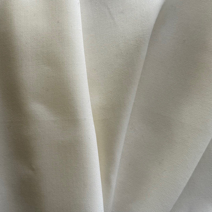 Mid-Weight High-End Dyed White Virgin Wool Gabardine (Made in Italy)