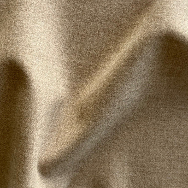 Loro Piana Lighter-Weight Heathered Oatmeal Stretch Wool & Cashmere Flannel (Made in Italy)