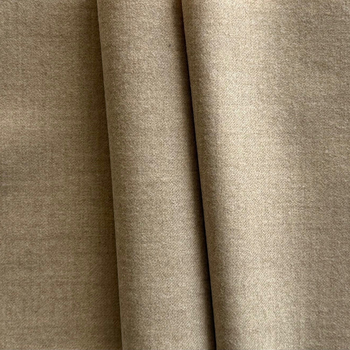 Loro Piana Lighter-Weight Heathered Oatmeal Stretch Wool & Cashmere Flannel (Made in Italy)