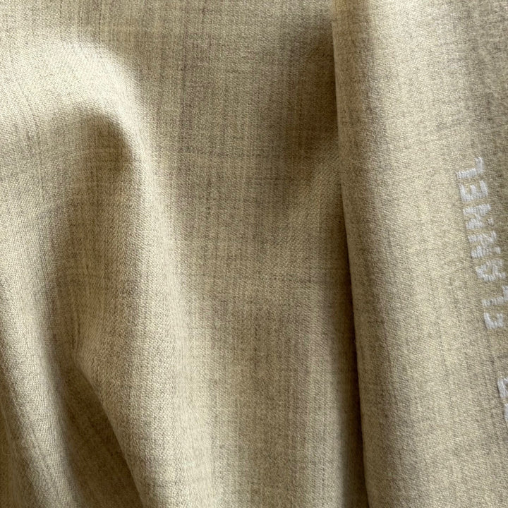 Lancetti Heathered Parchment Selvedged Virgin Wool Super Flannel (Made in Italy)