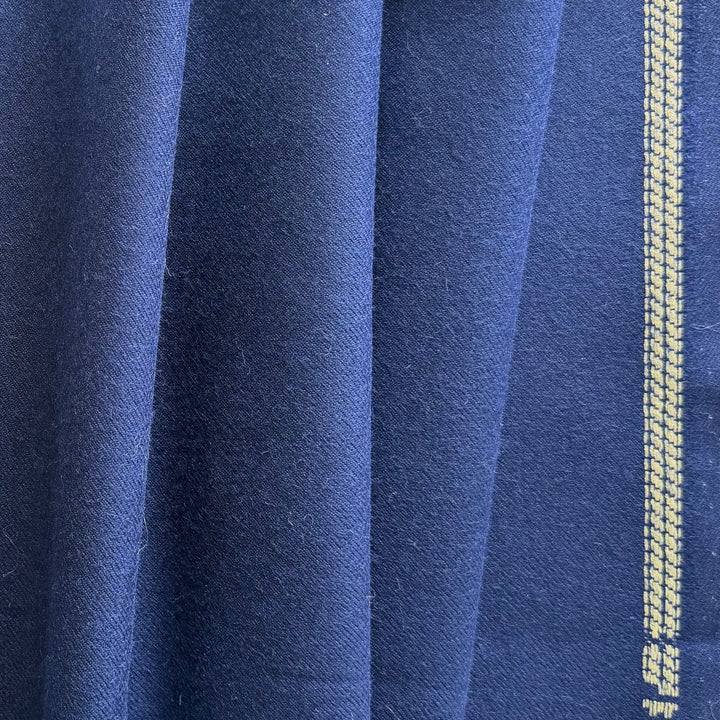 Seaside Navy Selvedged Virgin Wool Flannel (Made in Italy)
